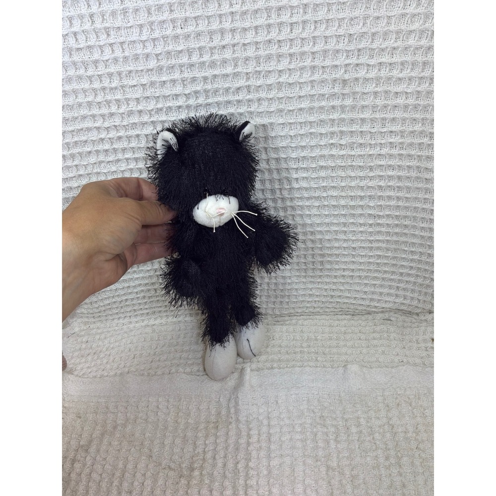 [Shaggy] Unisex Ganz Domino Cat Marionette Plush 9"‎ Black White